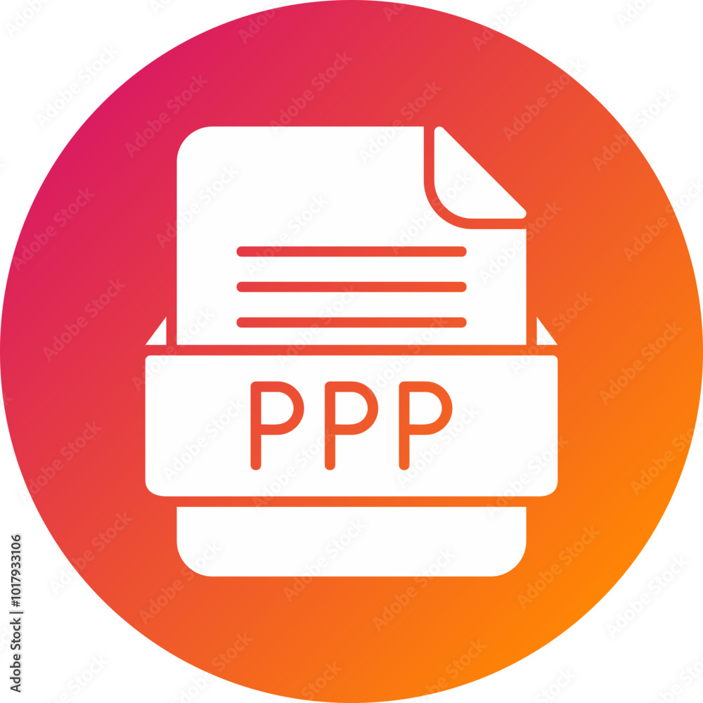 PPP File Format Vector Icon Design PPP File Format Vector Icon Design