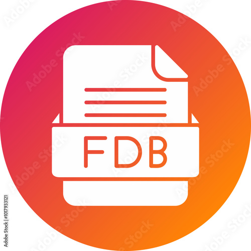 FDB File Format Vector Icon Design photo