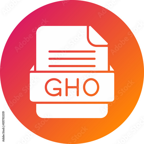 GHO File Format Vector Icon Design