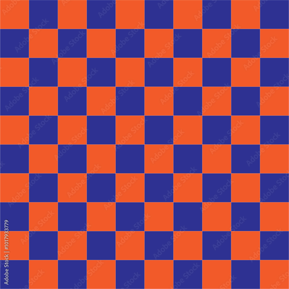 Fototapeta premium 38 Orange And Blue Seamless Check Pattern