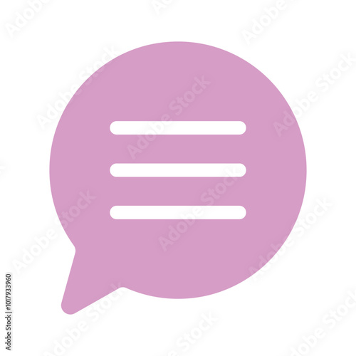 Chat bubble icon representing communication, messaging, or conversations