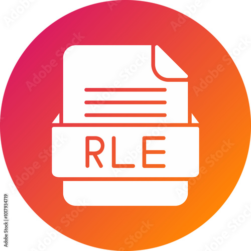 RLE File Format Vector Icon Design