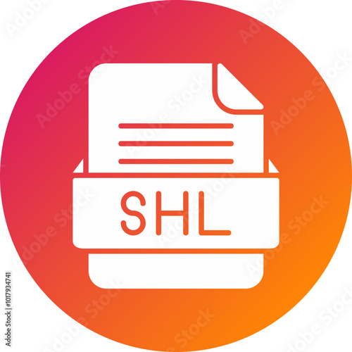 SHP File Format Vector Icon Design
