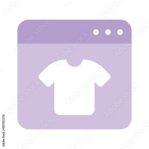 A shirt displayed on a webpage, representing online shopping or e commerce vector