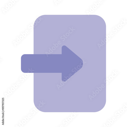 An arrow pointing out symbolizing logout or exit from an account