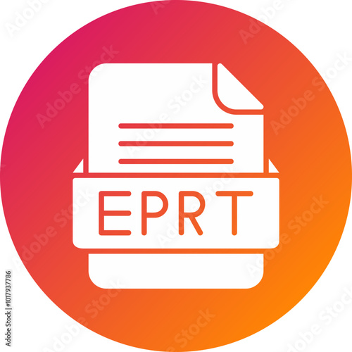EPRT File Format Vector Icon Design
