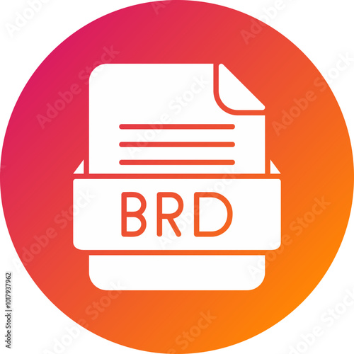 BRD File Format Vector Icon Design