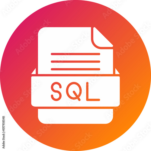 SQL File Format Vector Icon Design