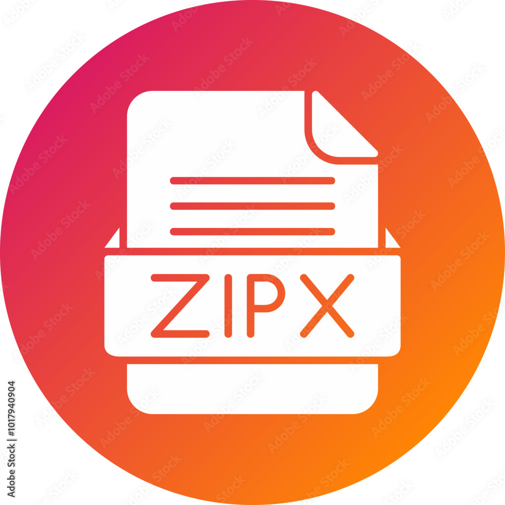 ZIPX File Format Vector Icon Design ZIPX File Format Vector Icon Design