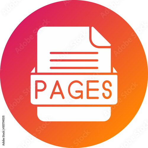 PAGES File Format Vector Icon Design