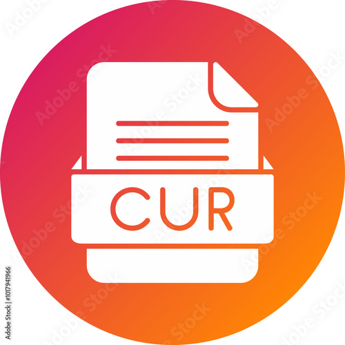 CUR File Format Vector Icon Design