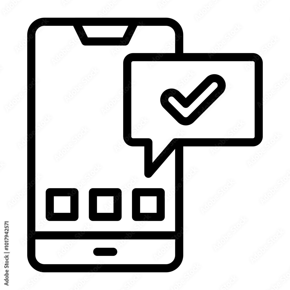 Text Message Vector Line Icon Design Text Message Vector Line Icon Design