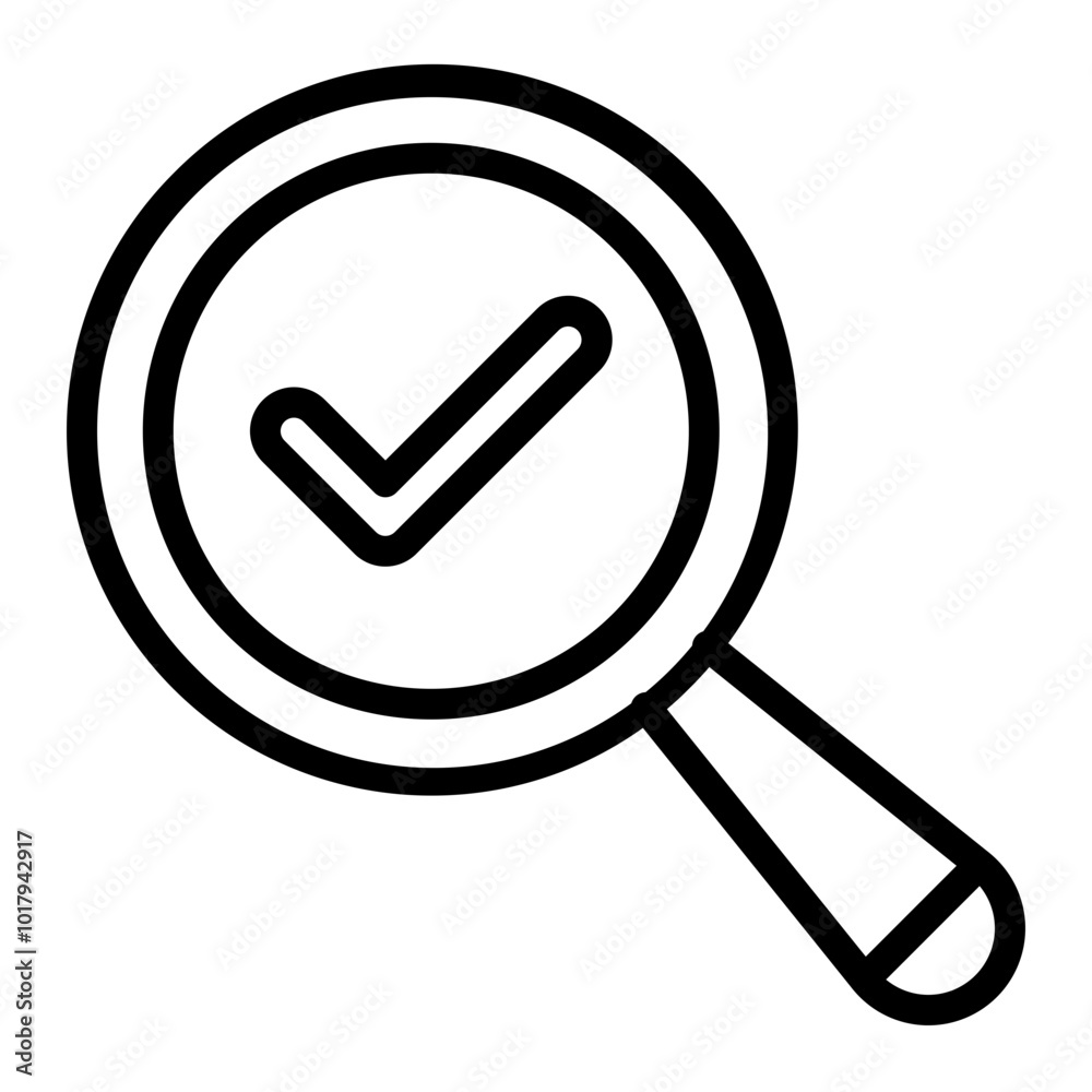 Magnifying Glass Vector Line Icon Design Magnifying Glass Vector Line Icon Design