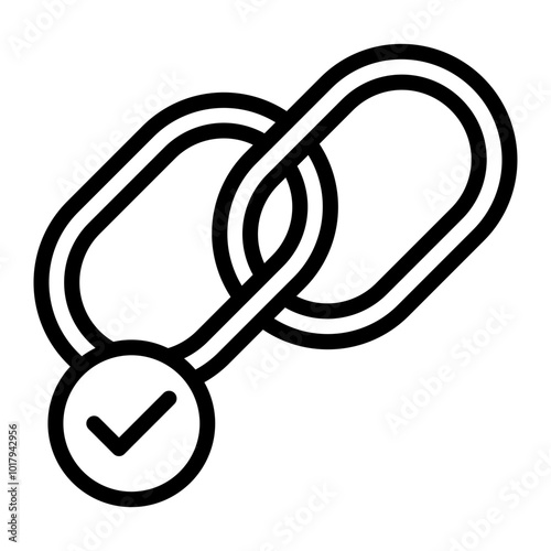 Hyperlink Vector Line Icon Design