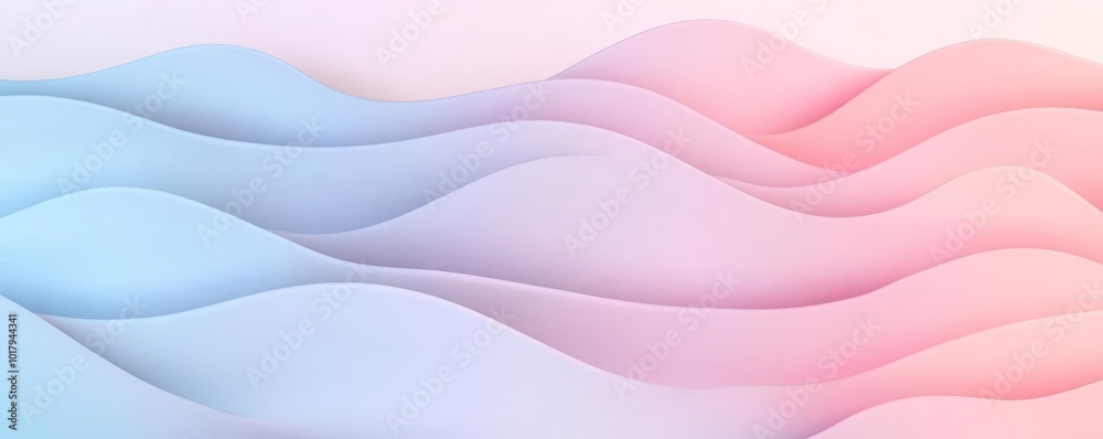 Obraz premium Minimalist wave pattern, soft gradients, clean lines, modern design, seamless wallpaper