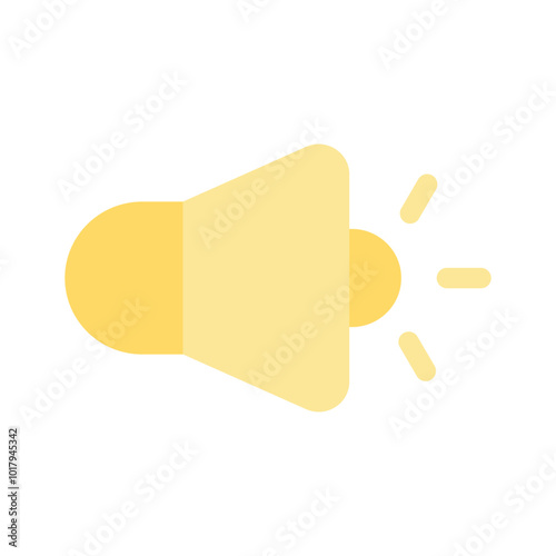 A speaker symbolizing sound, announcements, or broadcasting