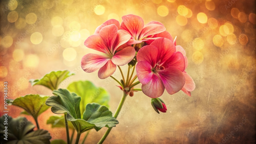 Obraz premium Explore exquisite vintage geranium flower photography from Egypt, capturing the mesmerizing beauty of nature. Perfect for enthusiasts who cherish