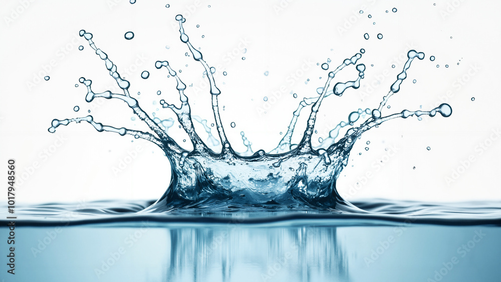 Dynamic Water Droplets and Splashes on White: Perfect for Beverage Ads, Skincare Campaigns, or Environmental Awareness Dynamic Water Droplets and Splashes on White: Perfect for Beverage Ads, Skincare Campaigns, or Environmental Awareness