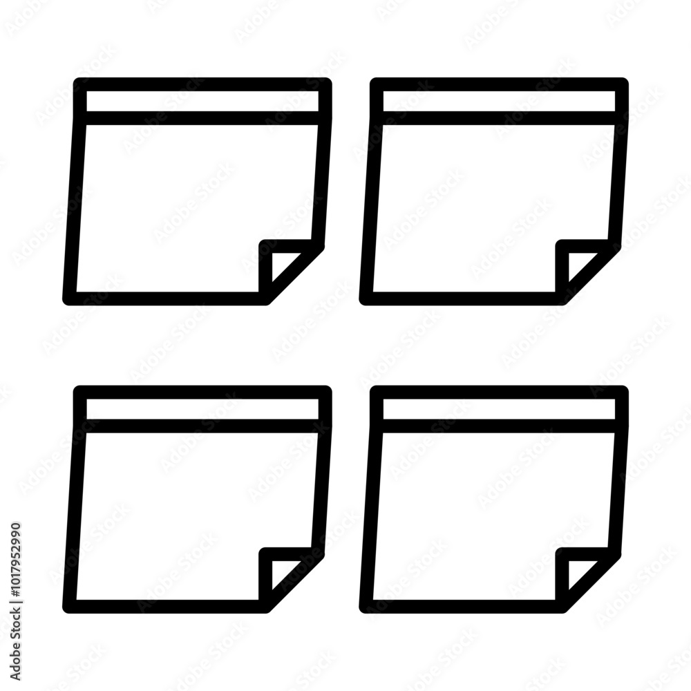 Sticky Pad line icon Sticky Pad line icon