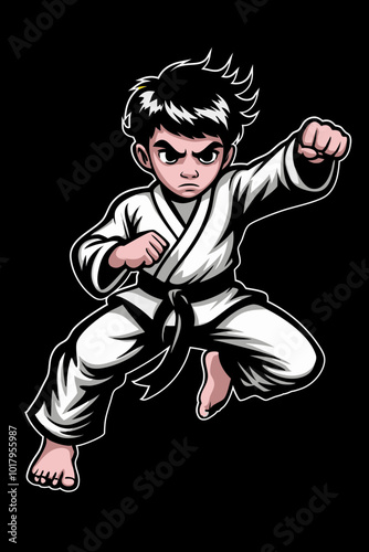praticante di karate arte marziale giapponese 03