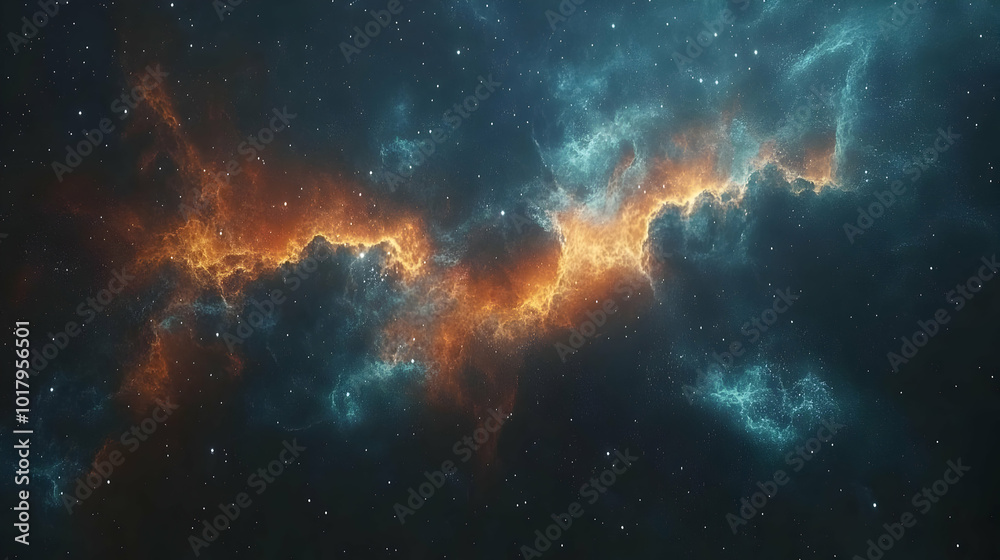 Cosmic Nebula with Stars. Cosmic Nebula with Stars.