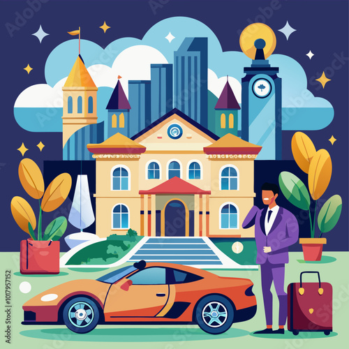Luxury and Wealth - A Visual Depiction of Extravagant Lifestyles in EPS Format