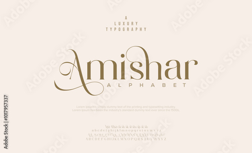 Minimal luxury font alphabet logo. Typography beauty fashion elegant minimalist serif italic fonts decorative wedding vintage retro logos. vector illustration