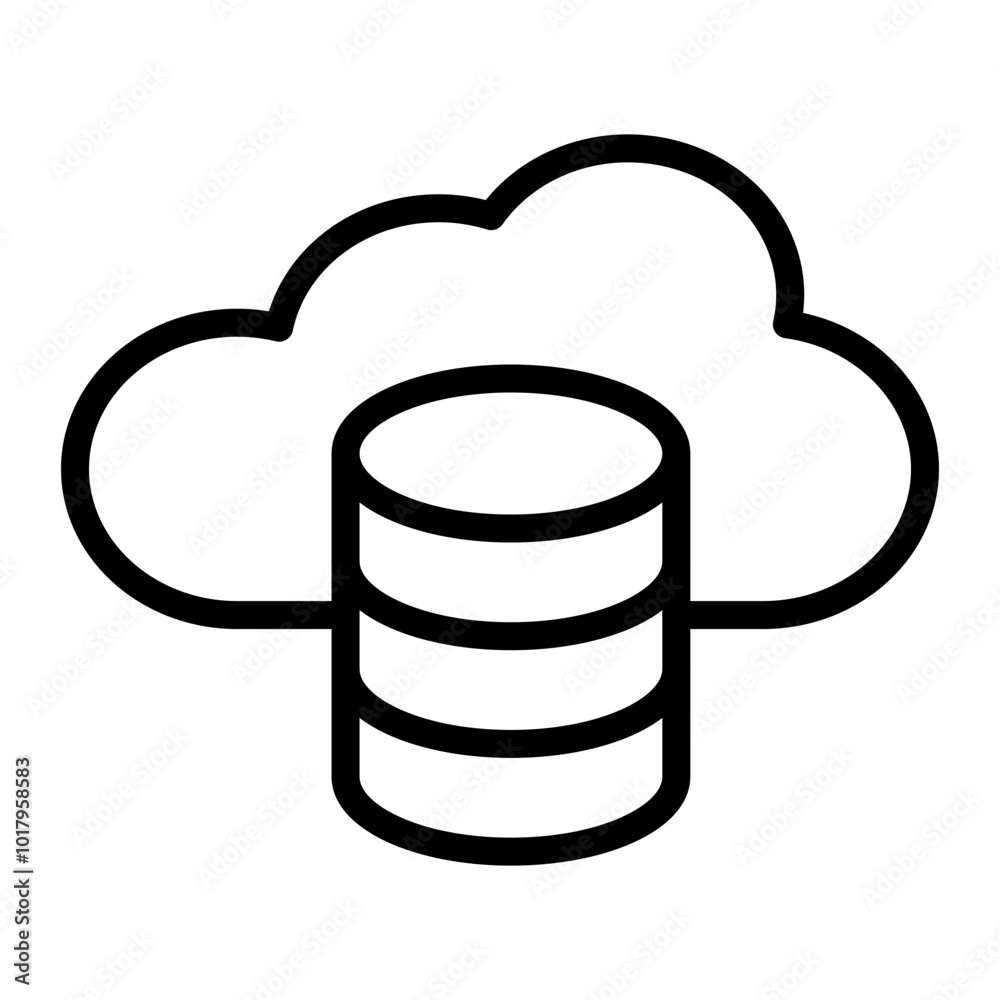 Storage Vector Line Icon Design