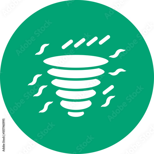 Disaster glyph circle icon