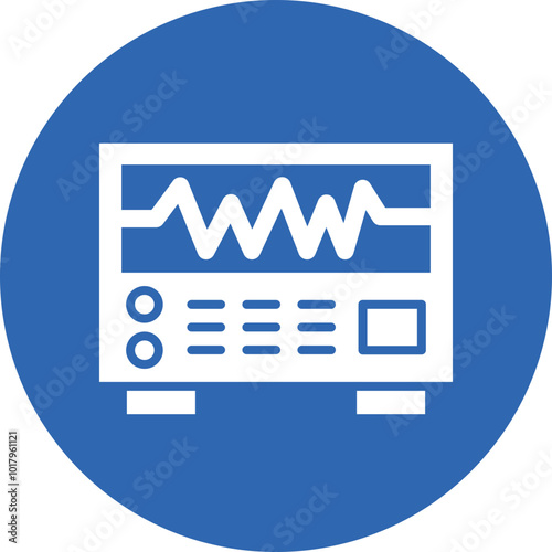 Seismograph glyph circle icon