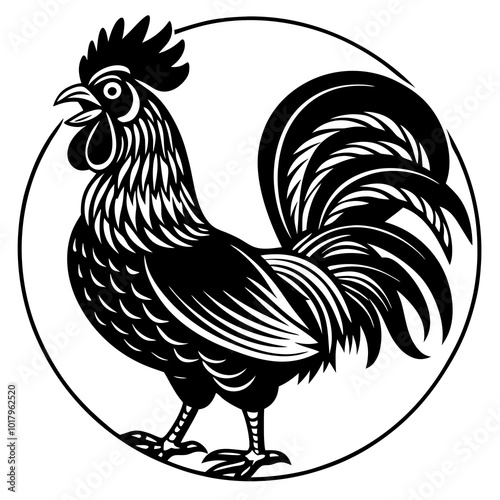 rooster isolated