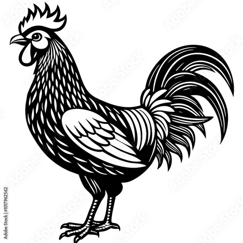 rooster isolated
