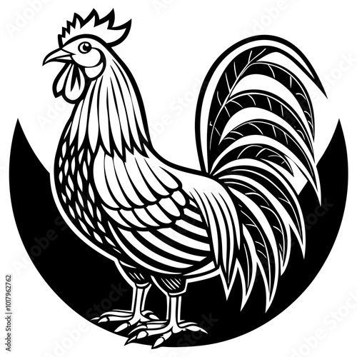 rooster isolated