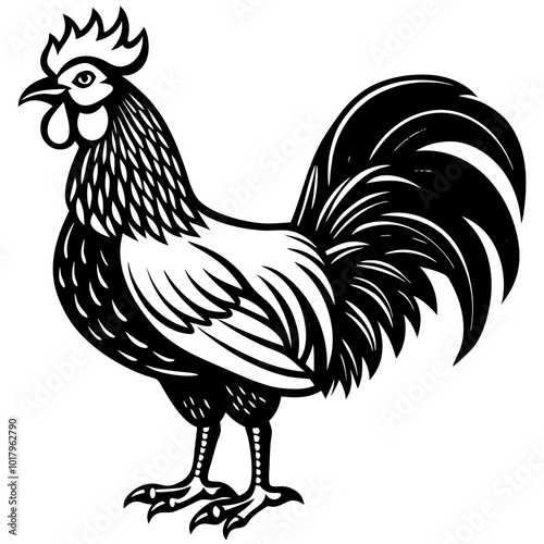 rooster isolated