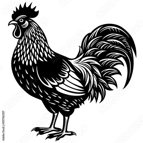 rooster isolated