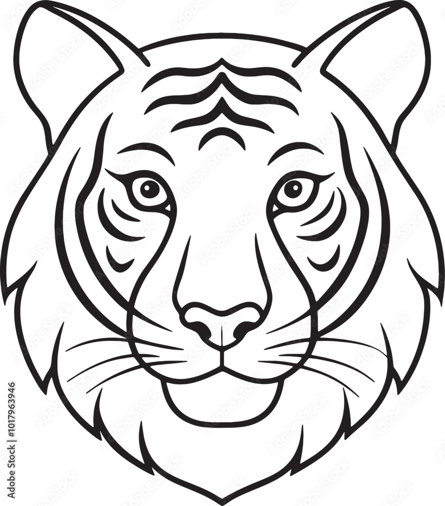 Tiger head icon silhouette vector illustration Tiger head icon silhouette vector illustration