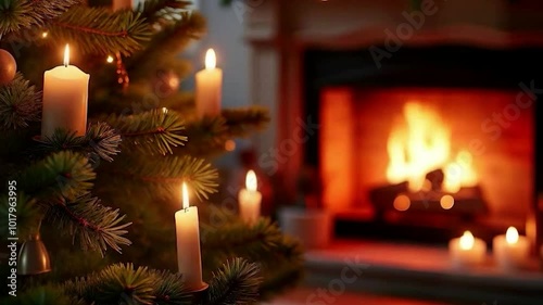 Enchanting Christmas Background A Festive Scene Filled with Holiday Cheer.