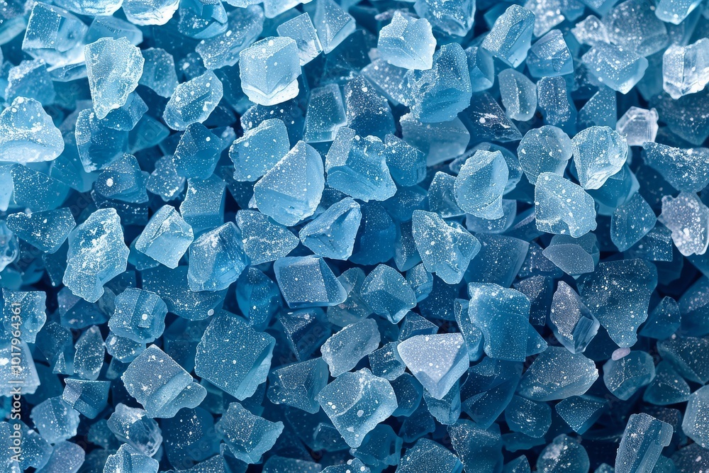 Close-Up Top View of Light Blue Sea Salt Crystals. Textured Background of Natural Salt with Detailed Clarity. Close-Up Top View of Light Blue Sea Salt Crystals. Textured Background of Natural Salt with Detailed Clarity.