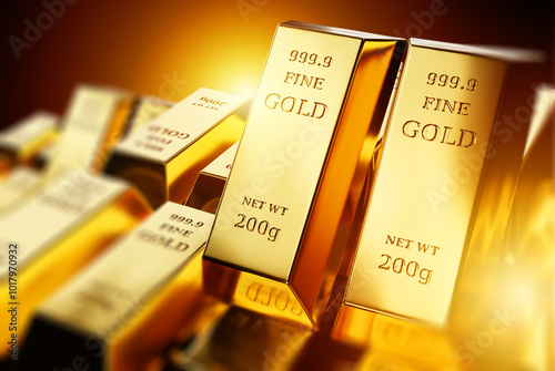 Storage with gold. Precious...