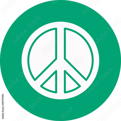 Peace glyph circle icon