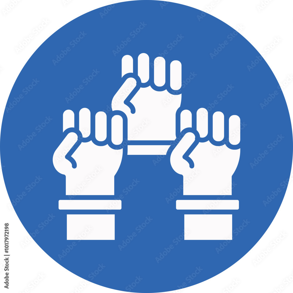 Obraz premium Protest glyph circle icon