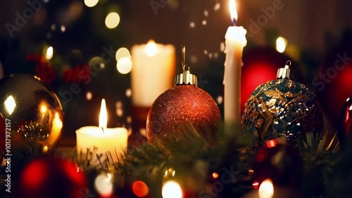 Enchanting Christmas Background A Festive Scene Filled with Holiday Cheer.