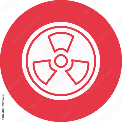 Nuclear glyph circle icon