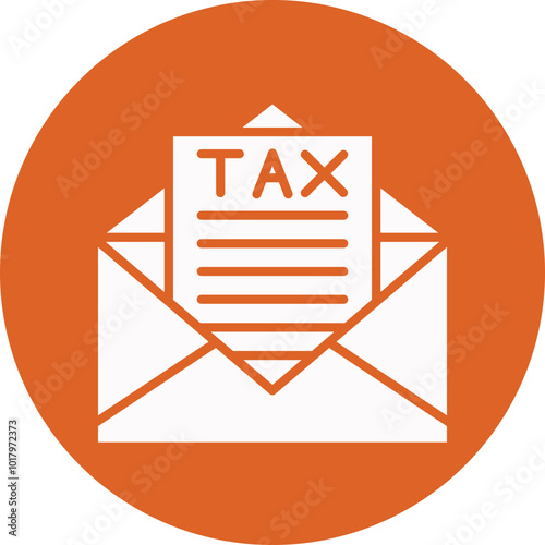 Tax glyph circle icon