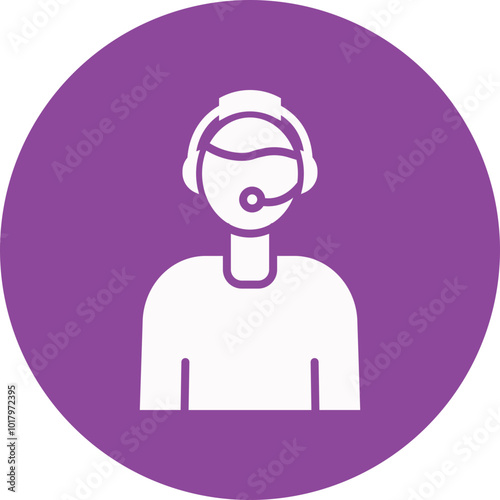 Interpreter glyph circle icon