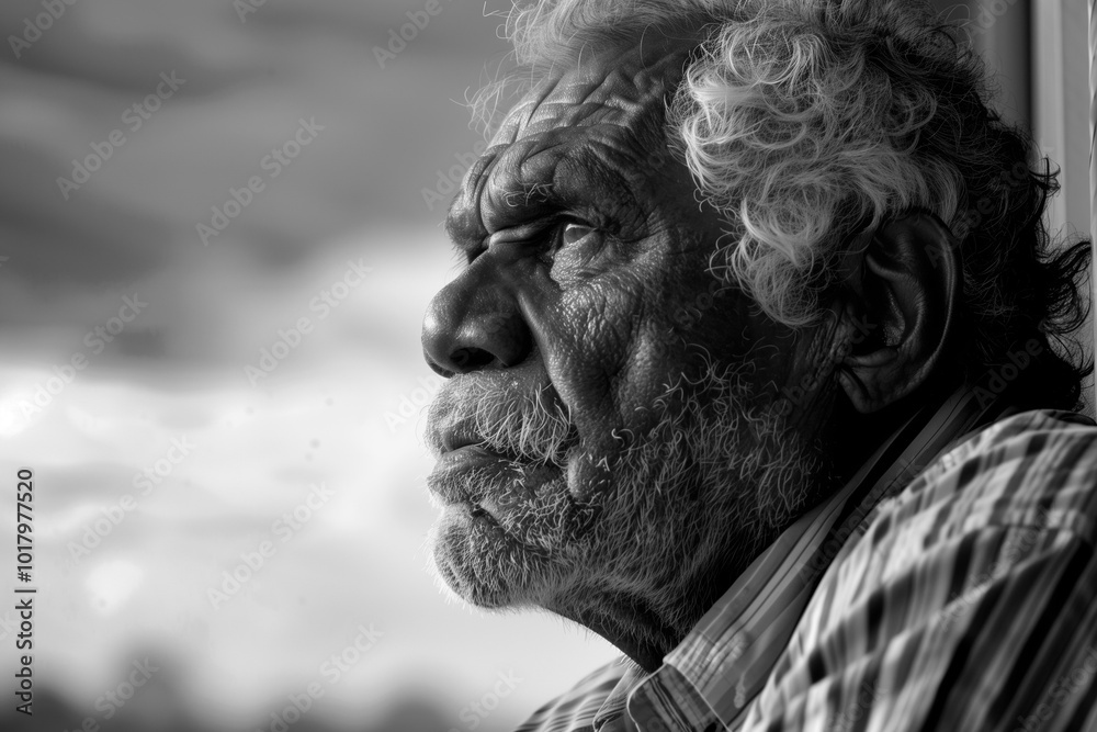 An elderly, old, senior indigenous Aboriginal Australian man. First Nations people.. An elderly, old, senior indigenous Aboriginal Australian man. First Nations people..