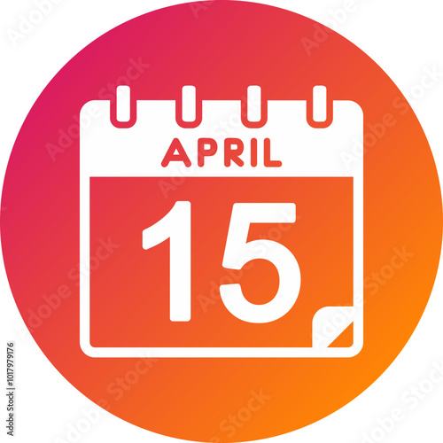 15 April Vector Icon Design