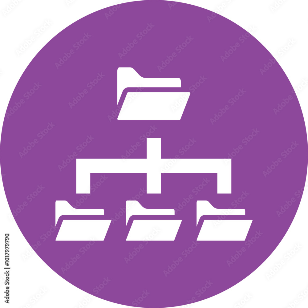 Folder Structure glyph circle icon Folder Structure glyph circle icon