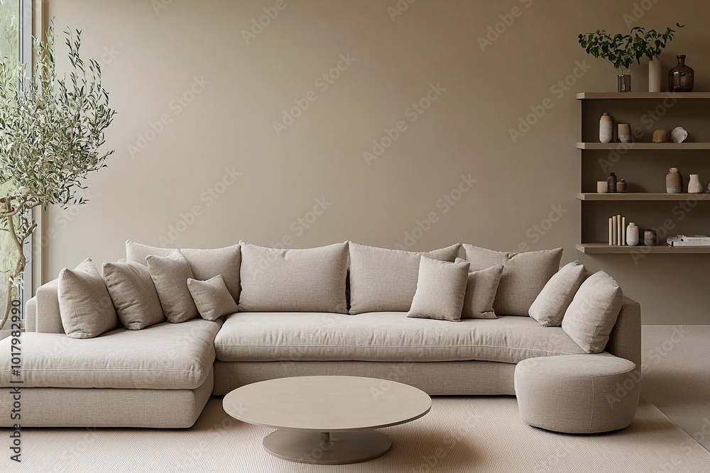 Minimalist, a modern Japan interior in the living room with white-finished walls and sofas and tables. Generative AI
Minimalist, a modern Japan interior in the living room with white-finished walls and sofas and tables. Generative AI