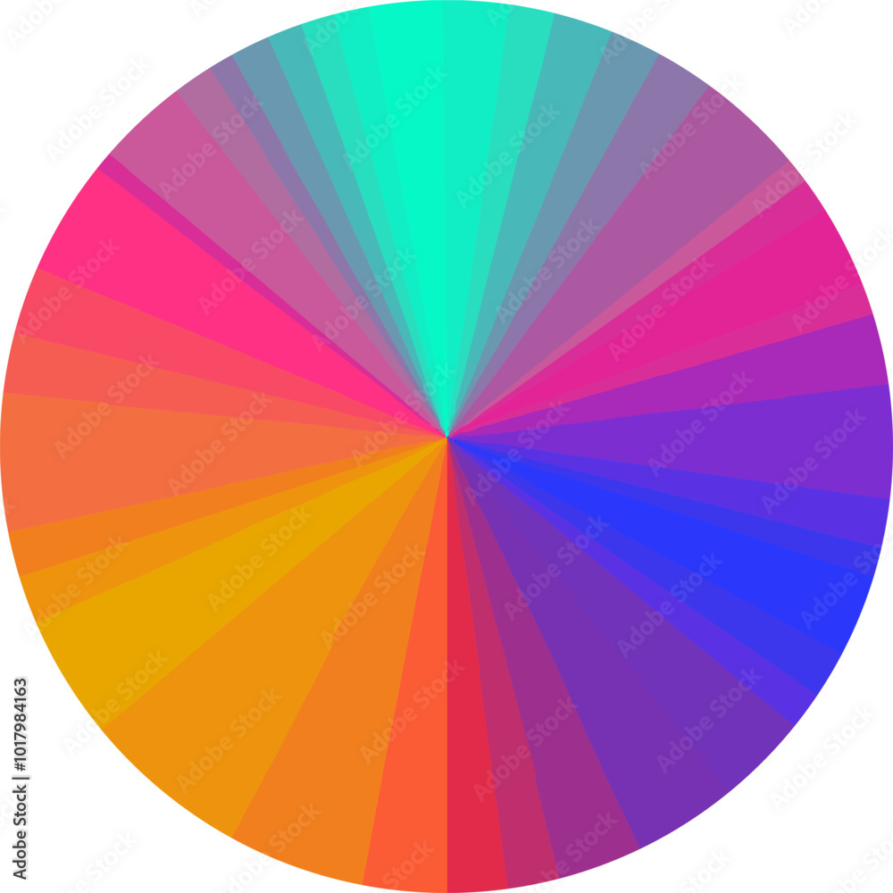 Obraz premium Abstract clipart wheel rainbow spectrum colors vector. Round circle color palette.